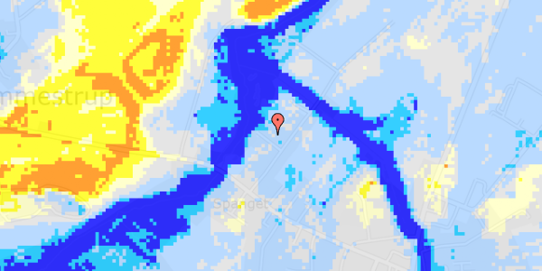 Ekstrem regn på Spanget 15