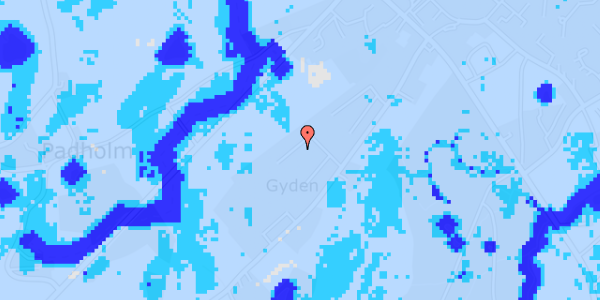 Ekstrem regn på Gyden 70