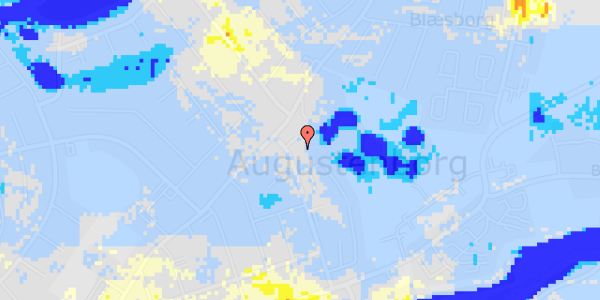 Ekstrem regn på Louisegade 38