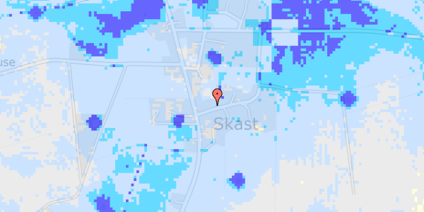 Ekstrem regn på Skast 71