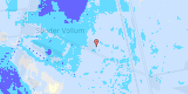 Ekstrem regn på Sdr Vollum 1