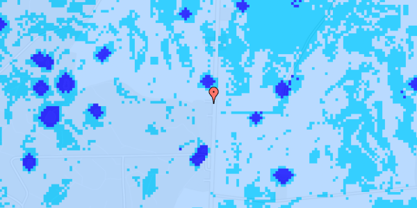 Ekstrem regn på Bjerning Hovedvej 70