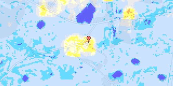 Ekstrem regn på Langforte 124