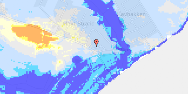 Ekstrem regn på Flovt Strand 45