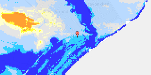 Ekstrem regn på Flovt Strand 58