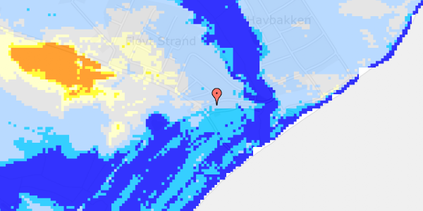 Ekstrem regn på Flovt Strand 62