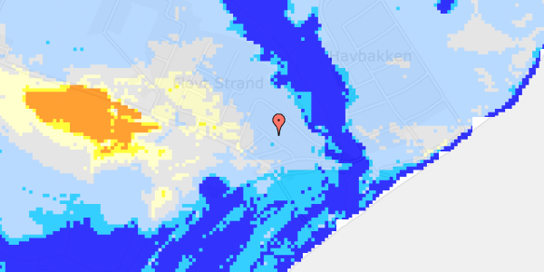 Ekstrem regn på Flovt Strand 73