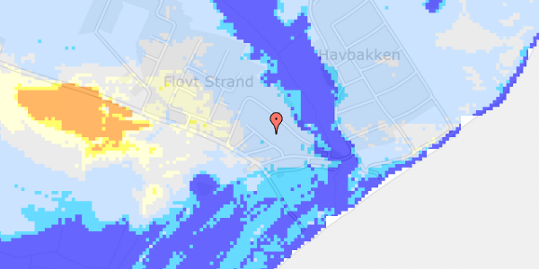 Ekstrem regn på Flovt Strand 75