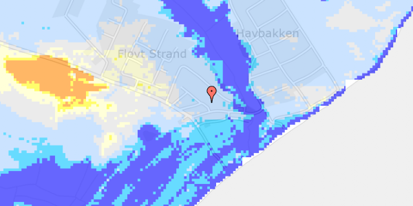 Ekstrem regn på Flovt Strand 79