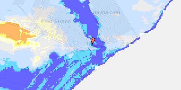 Ekstrem regn på Flovt Strand 89