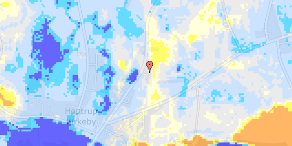 Ekstrem regn på Hoptrup Hovedgade 3