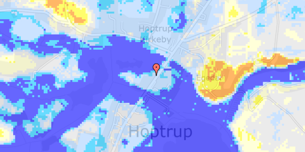 Ekstrem regn på Hoptrup Hovedgade 14