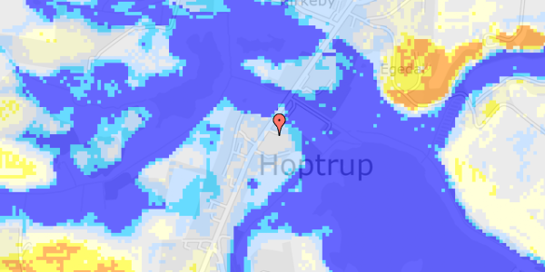 Ekstrem regn på Hoptrup Hovedgade 17