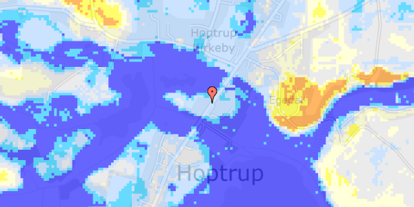 Ekstrem regn på Hoptrup Hovedgade 18