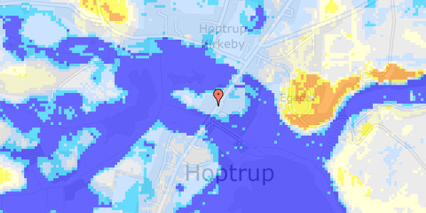 Ekstrem regn på Hoptrup Hovedgade 20