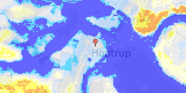 Ekstrem regn på Hoptrup Hovedgade 21