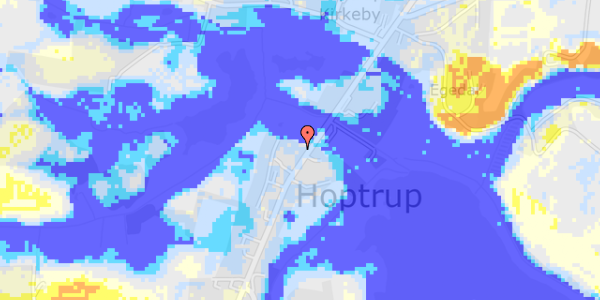 Ekstrem regn på Hoptrup Hovedgade 24