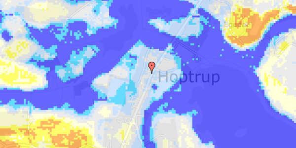 Ekstrem regn på Hoptrup Hovedgade 32