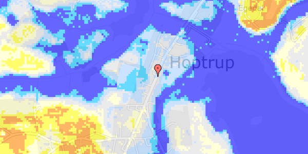 Ekstrem regn på Hoptrup Hovedgade 38