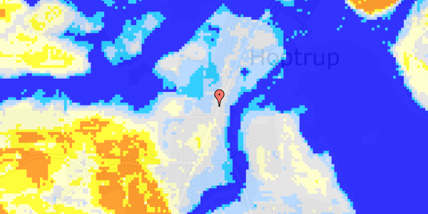 Ekstrem regn på Hoptrup Hovedgade 50