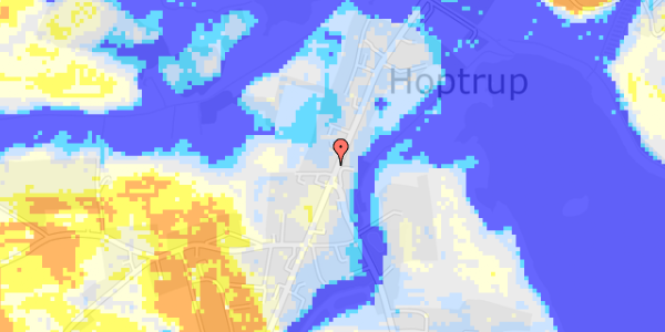 Ekstrem regn på Hoptrup Hovedgade 52