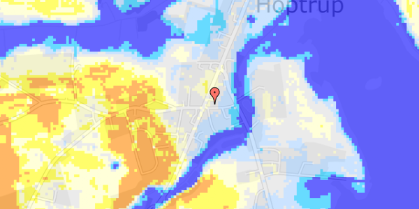 Ekstrem regn på Hoptrup Hovedgade 55