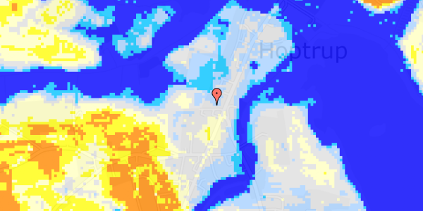 Ekstrem regn på Hoptrup Hovedgade 56