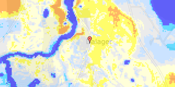 Ekstrem regn på Hoptrup Hovedgade 100