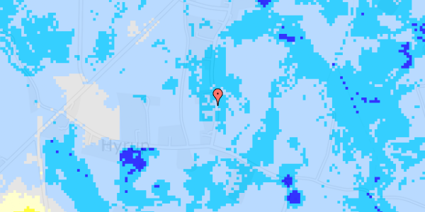 Ekstrem regn på Hyrup Bygade 38