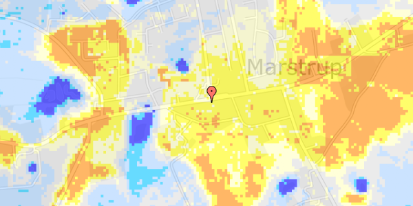 Ekstrem regn på Marstrup Bygade 133