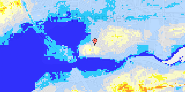 Ekstrem regn på Præstegade 7D, st. 