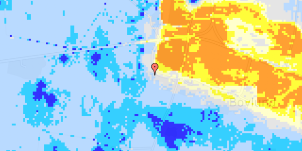 Ekstrem regn på Bovlund Bygade 2