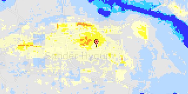 Ekstrem regn på Sdr Hygum Lindealle 3