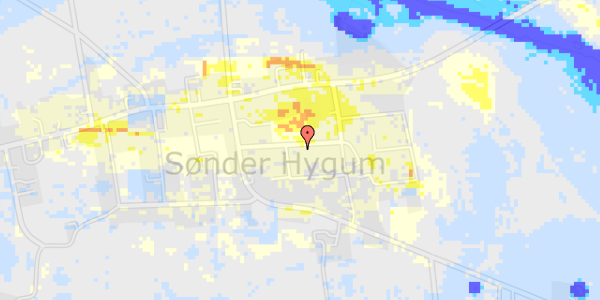 Ekstrem regn på Sdr Hygum Lindealle 10