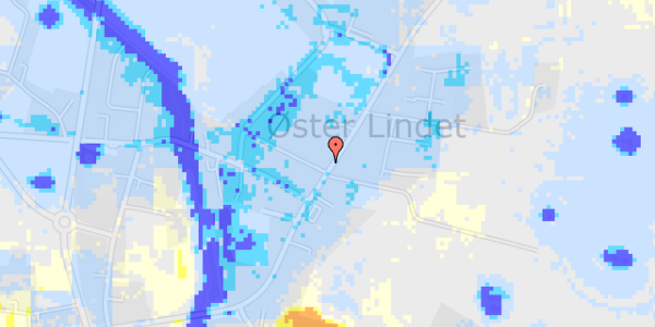 Ekstrem regn på Øster Lindet Præstegårdsvej 9