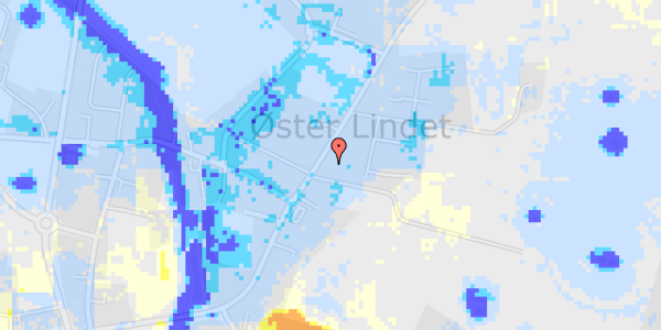 Ekstrem regn på Øster Lindet Præstegårdsvej 24