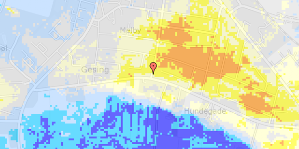 Ekstrem regn på Skolegade 60