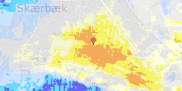 Ekstrem regn på Solsortevej 10