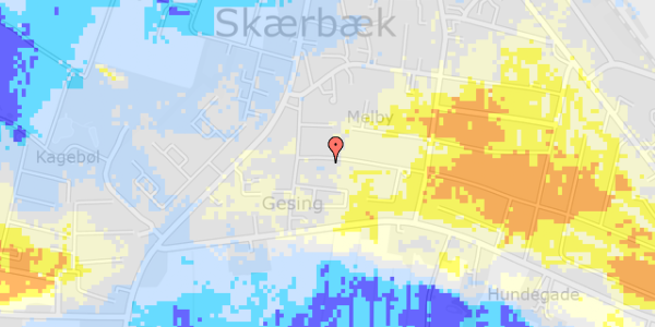 Ekstrem regn på Søndergade 6