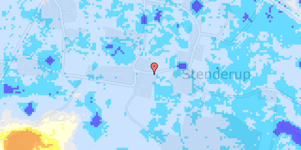 Ekstrem regn på Stenderup 25