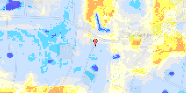 Ekstrem regn på Dybbøl Banke 23