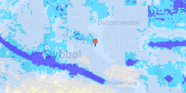 Ekstrem regn på Dybbøl Bygade 50