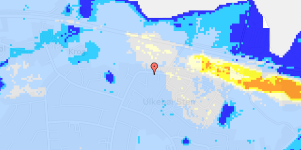 Ekstrem regn på Præstegårdsvej 58