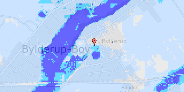 Ekstrem regn på Bylderup Kirkevej 15