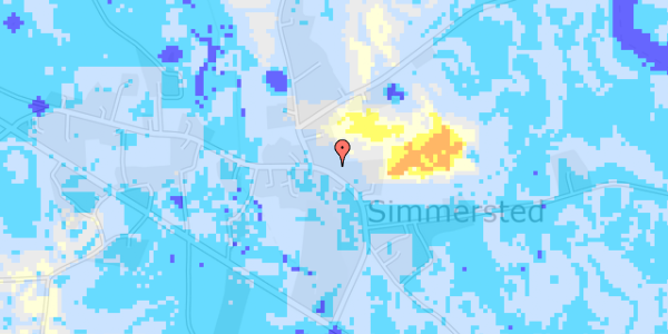 Ekstrem regn på Simmersted Byvej 8B