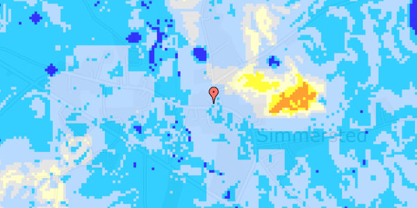 Ekstrem regn på Simmersted Byvej 12