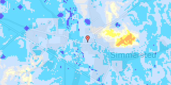 Ekstrem regn på Simmersted Byvej 14