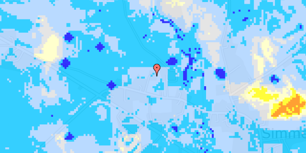 Ekstrem regn på Simmersted Byvej 22