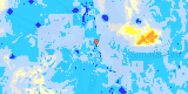 Ekstrem regn på Simmersted Byvej 23