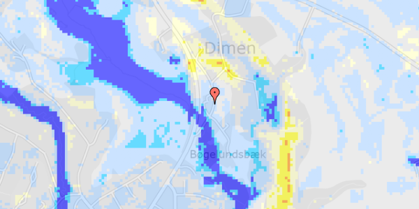 Ekstrem regn på Dimen 1